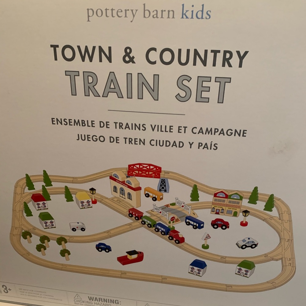 Pottery barn kids town and country train set